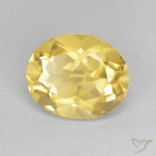 3.35 ct Golden Citrine Stone, Natural Citrine in Oval Facet Shape for Sale