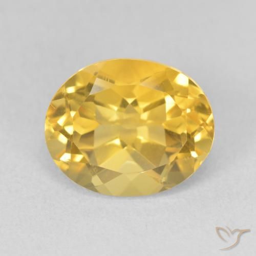 3.67ct Natural Golden Citrine, Oval, VVS-VS