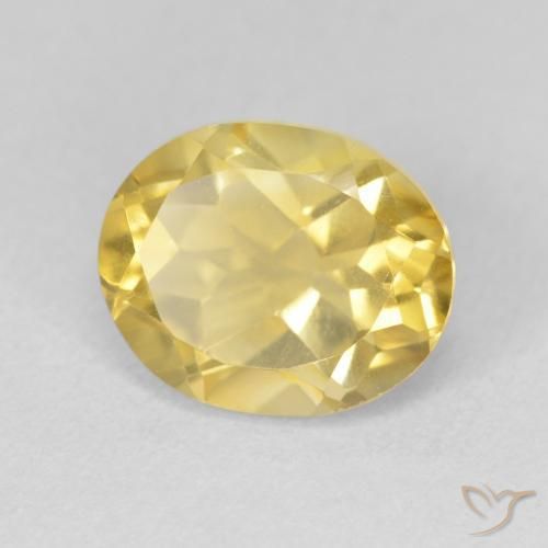 3.40 ct Golden Citrine Stone, Natural Citrine in Oval Facet Shape for Sale