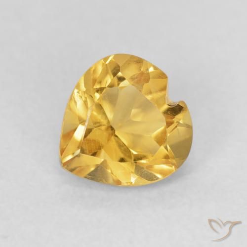 0.74ct Natural Golden Citrine, Heart, VVS-VS