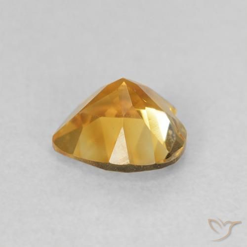 Citrine Gemstone in 6 x 6 mm (calibrated) Size for Sale, Citrine Stone in Dark Orange-Gold Color