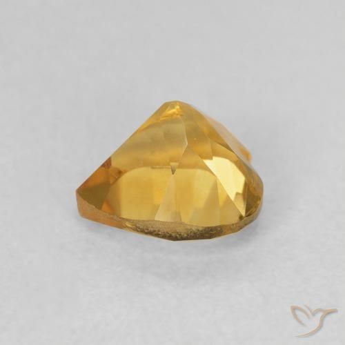 Citrine Gemstone in 6 x 6 mm (calibrated) Size for Sale, Citrine Stone in Medium Gold Color