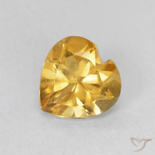 0.71ct Natural Golden Citrine, Heart, VVS