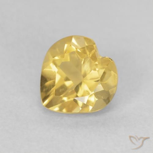 0.71ct Natural Golden Citrine, Heart, VVS