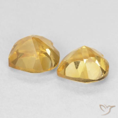 Citrine Gemstones in 6 x 6 mm (calibrated) Size for Sale, Citrine Stones in Golden Color