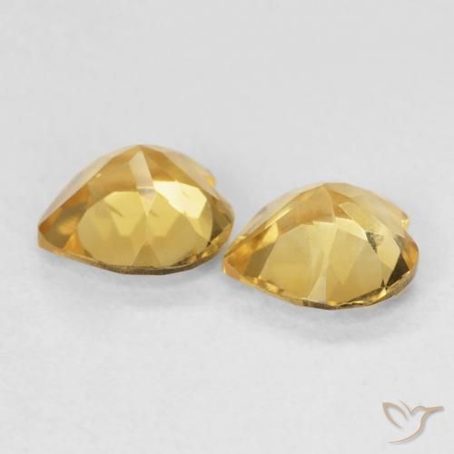 Citrine Gemstones in 6 x 6 mm (calibrated) Size for Sale, Citrine Stones in Medium Golden Color