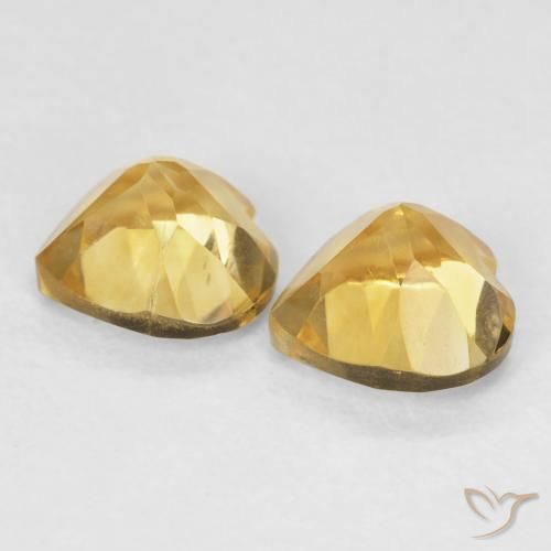 Citrine Gemstones in 6 x 6 mm (calibrated) Size for Sale, Citrine Stones in Medium Golden Color