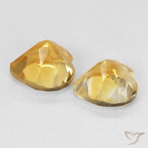 Citrine Gemstones in 6 x 6 mm (calibrated) Size for Sale, Citrine Stones in Medium Golden Color
