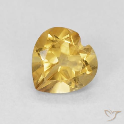0.72ct Natural Gold Citrine, Heart, VVS