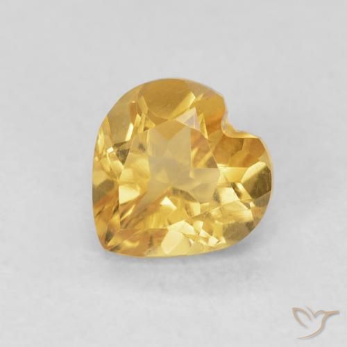 0.73ct Natural Gold Citrine, Heart, VVS