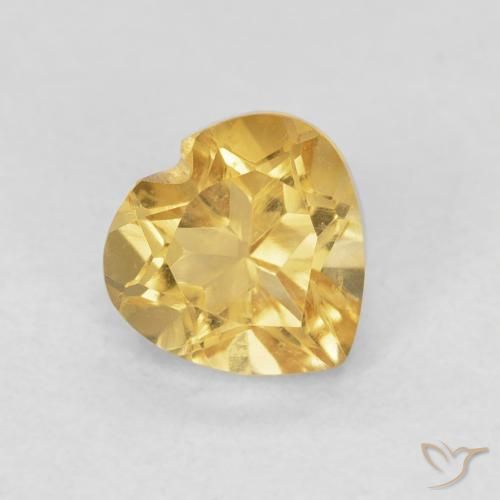 0.78ct Natural Gold Citrine, Heart, VVS