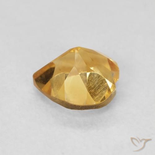 Citrine Gemstone in 6 x 6 mm (calibrated) Size for Sale, Citrine Stone in Medium Dark-Golden Color