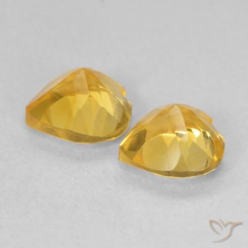 Citrine Gemstones in 6 x 6 mm (calibrated) Size for Sale, Citrine Stones in Bright Gold Color