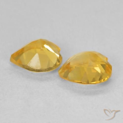 Citrine Gemstones in 6 x 6 mm (calibrated) Size for Sale, Citrine Stones in Medium Golden Color
