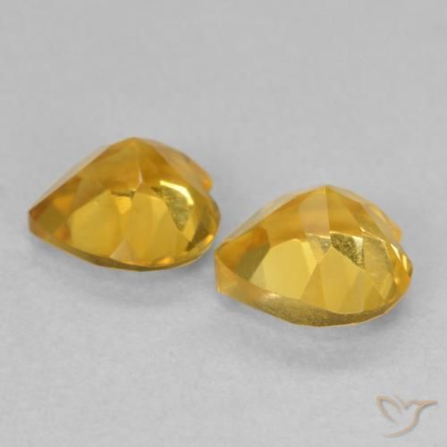 Citrine Gemstones in 6 x 6 mm (calibrated) Size for Sale, Citrine Stones in Bright Gold Color