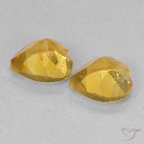 Citrine Gemstones in 6 x 6 mm (calibrated) Size for Sale, Citrine Stones in Deep Gold Color