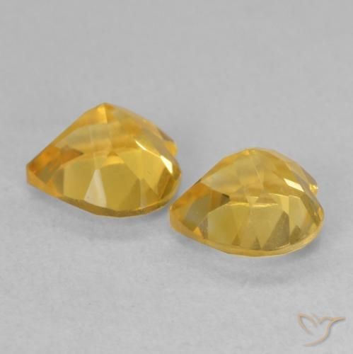 Citrine Gemstones in 6 x 6 mm (calibrated) Size for Sale, Citrine Stones in Gold Color