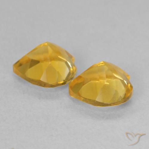 Citrine Gemstones in 6 x 6 mm (calibrated) Size for Sale, Citrine Stones in Deep Gold Color