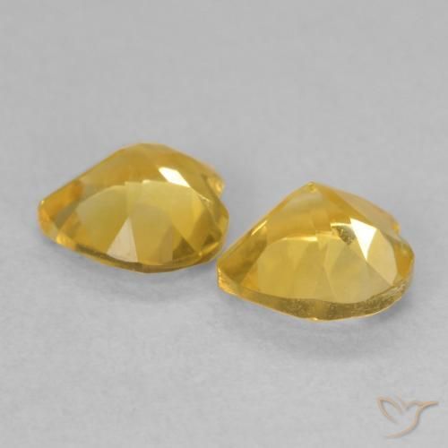 Citrine Gemstones in 6 x 6 mm (calibrated) Size for Sale, Citrine Stones in Bright Gold Color