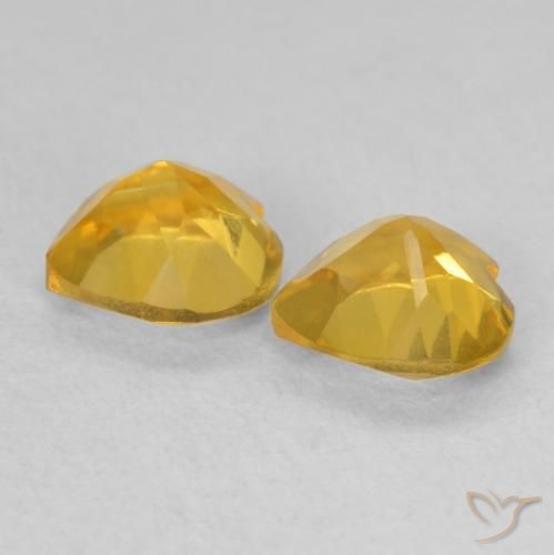 Citrine Gemstones in 6 x 6 mm (calibrated) Size for Sale, Citrine Stones in Golden Color
