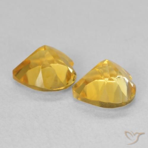Citrine Gemstones in 6 x 6 mm (calibrated) Size for Sale, Citrine Stones in Bright Gold Color
