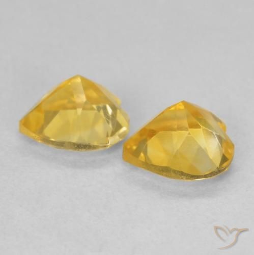 Citrine Gemstones in 6 x 6 mm (calibrated) Size for Sale, Citrine Stones in Golden Orange Color
