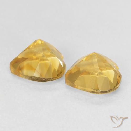 Citrine Gemstones in 6 x 6 mm (calibrated) Size for Sale, Citrine Stones in Top Gold Color