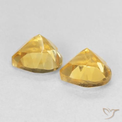 Citrine Gemstones in 6 x 6 mm (calibrated) Size for Sale, Citrine Stones in Medium Golden Color