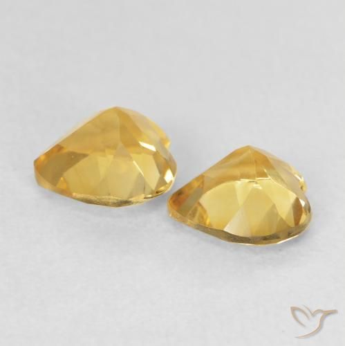 Citrine Gemstones in 6 x 6 mm (calibrated) Size for Sale, Citrine Stones in Golden Orange Color