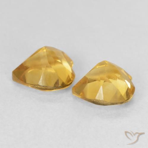 Citrine Gemstones in 6 x 6 mm (calibrated) Size for Sale, Citrine Stones in Golden Orange Color