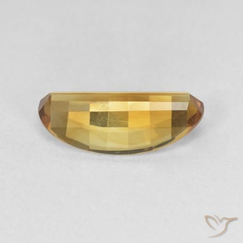 Citrine Gemstone in 13.9 x 6.8 mm Size for Sale, Citrine Stone in Golden Orange Color