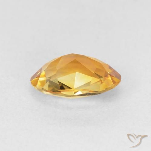 Citrine Gemstone in 9 x 7 mm (calibrated) Size for Sale, Citrine Stone in Medium Light-Golden Color