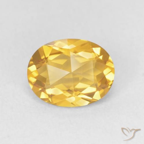 1.78ct Natural Medium Gold Citrine, Oval, VVS