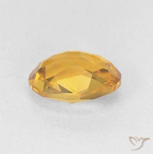 Citrine Gemstone in 9 x 7 mm (calibrated) Size for Sale, Citrine Stone in Medium Gold Color