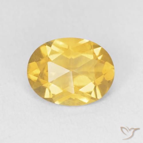 1.65ct Natural Medium Golden Citrine, Oval, VVS