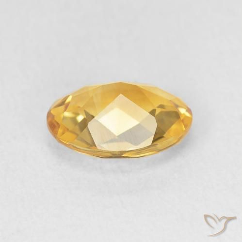 Citrine Gemstone in 9 x 7 mm (calibrated) Size for Sale, Citrine Stone in Bright Gold Color