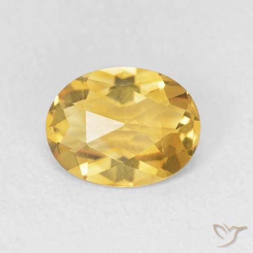 1.55ct Natural Golden Citrine, Oval, VVS