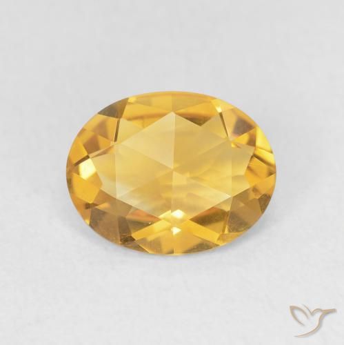 1.51ct Natural Deep Golden Orange Citrine, Oval, VVS