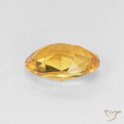 Citrine Gemstone in 9 x 7 mm (calibrated) Size for Sale, Citrine Stone in Deep Golden Orange Color