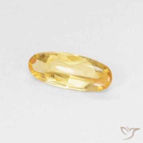 0.75 ct Golden Citrine Stone, Natural Citrine in Oval Buff-Top Shape for Sale