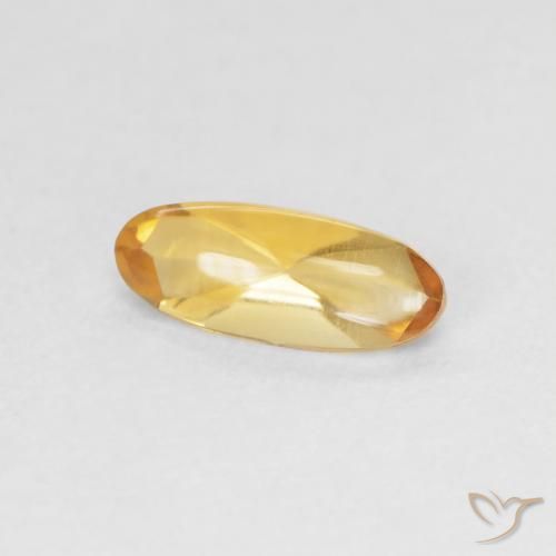 0.87 ct Golden Citrine Stone, Natural Citrine in Oval Buff-Top Shape for Sale