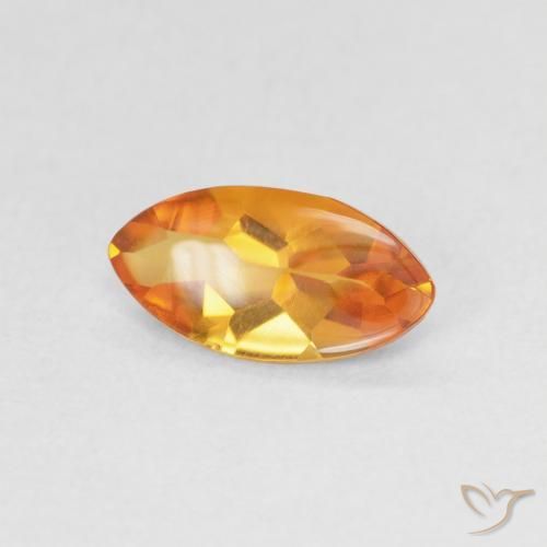 0.79 ct Golden Citrine Stone, Natural Citrine in Marquise Buff-Top Shape for Sale