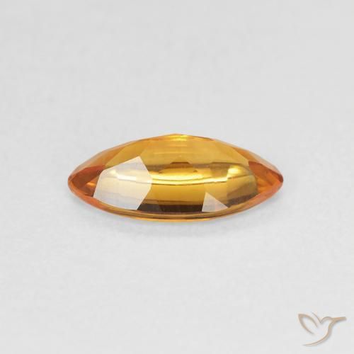Citrine Gemstone in 9.4 x 4.9 mm Size for Sale, Citrine Stone in Medium Orange Color