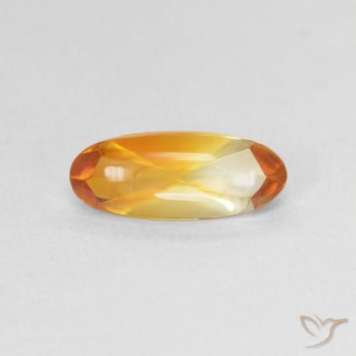 0.96ct Natural Orange-Gold Citrine, Oval, Transparent