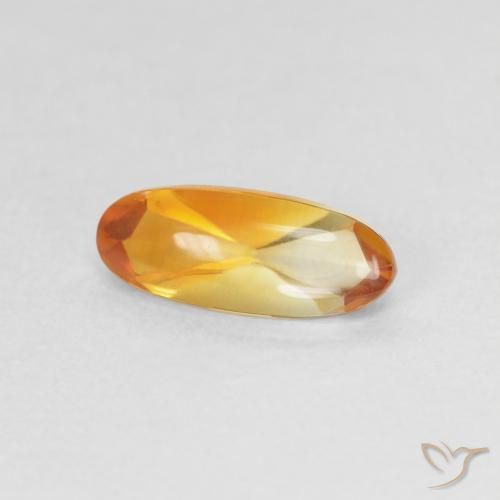 0.96 ct Golden Citrine Stone, Natural Citrine in Oval Buff-Top Shape for Sale