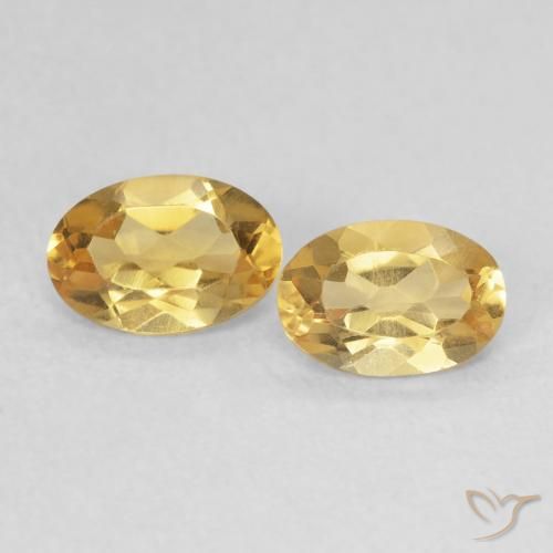 0.74ctw Natural Light Golden Citrine, Oval, VVS-VS