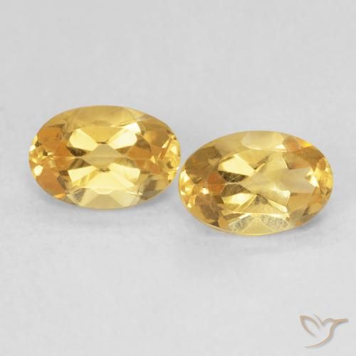 0.90ctw Natural Golden Citrine, Oval, VVS-VS