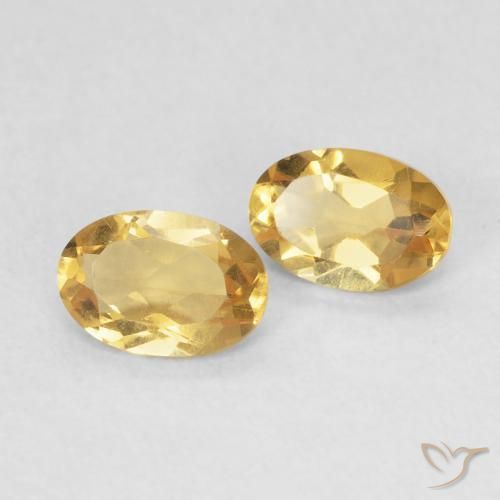 0.69 ctw Golden Citrine Stones, Natural Citrine in Oval Facet Shape for Sale