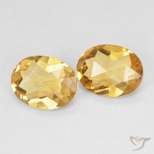 3.08 ctw Golden Citrine Stones, Natural Citrine in Oval Rose-Cut Shape for Sale