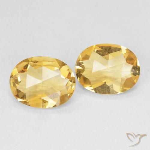 2.93 ctw Golden Citrine Stones, Natural Citrine in Oval Rose-Cut Shape for Sale